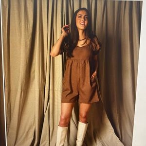 Molly Green - ZORA CHECKERED ROMPER